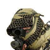 100% Cotton Tactical Shemagh Coyote Brown / Black Military Surplus - Top Quality