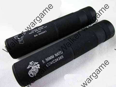 Airsoft Rilfe 14mm Full Metal Silencer (Sound Suppressors)  - Black
