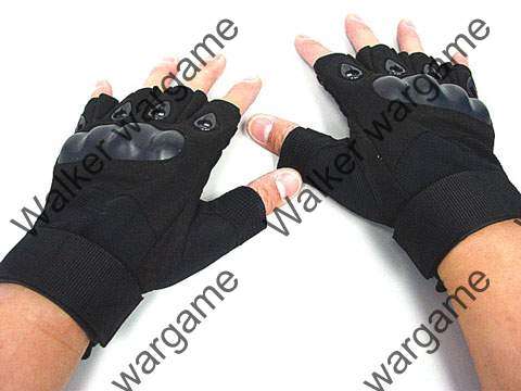 O Style Special Force Half  Finger Aaaault Gloves -- SWAT BLACK SIZE M