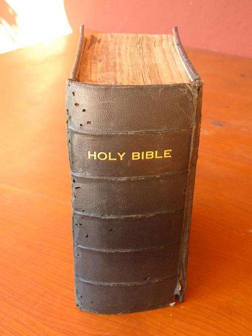 LARGE HOLY BIBLE FROM EARLY 1800'S