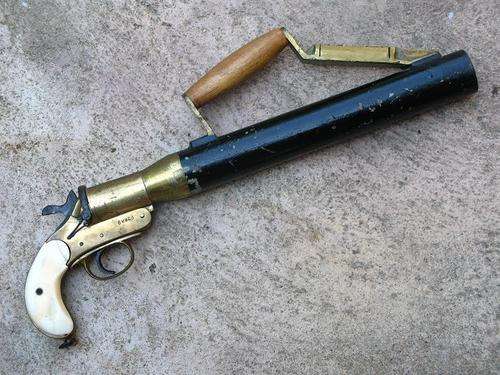 REDUCED!! RARE - 1912 TITANIC PERIOD SOLID BRASS BRITISH ROCKETLINE THROWER (schermuly)