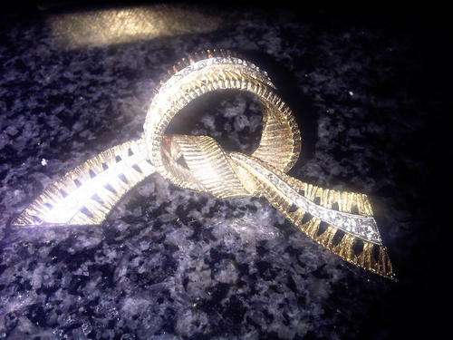 Gold Plated Brooch with cubic's