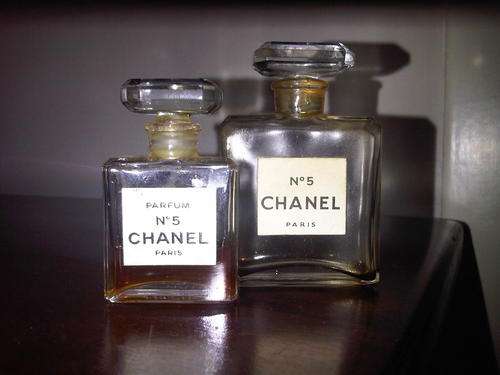 Chanel No 5 Perfume bottles (Paris) for the serious collector (1 Empty & 1 with 1/3 of perfume)