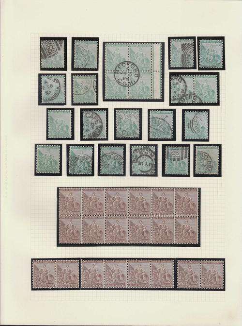 CGH 1893-1900 EXTENSIVE MINT/USED COLLECTION ON 7 ALBUM PAGES AS PER SCANS. C/V ~ R11000