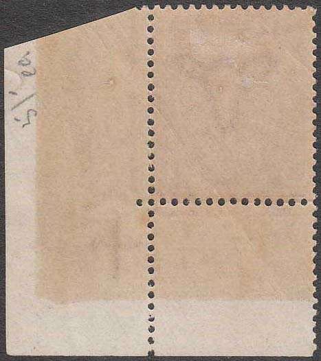 UNION 1913 KINGS HEADS 2d PURPLE SHADE CORNER COPY WITH SCARCE REVERSED PERFS FINE LMM
