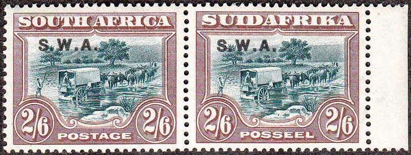 SOUTH WEST AFRICA 1927-30 PICTORIALS 2/6d FINE MNH PAIR. SACC 88 C/V R2200 SEE DESCRIPTION