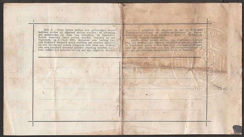 ZAR 28 MAY 1900 EEN POND ONE POUND GOUVERNEMENTS NOOT. CONDITION AS PER SCANS