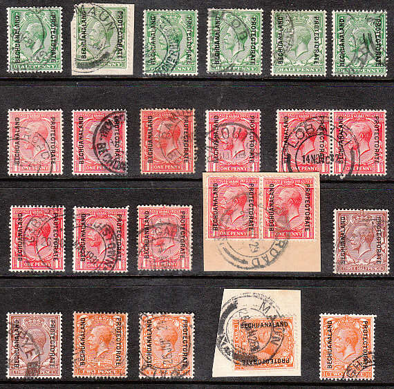 BECHUANALAND 1904-24 MOSTLY USED ACCUMALUTION WITH DUPLICATION. AVERAGE CONDITION CAT R7000