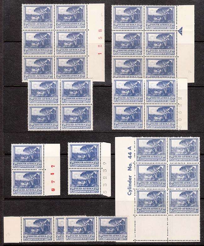 UNION 1947-54 SCREENED PICT 3d AND 4d SELECTION MOSTLY IN BLOCKS AS PER SCANS