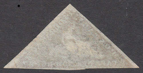 CAPE OF GOOD HOPE 1855 TRIANGULARS 4d DEEP BLUE SHADE USED WITH NEARLY FULL MARINS. SACC 6 CAT R1300