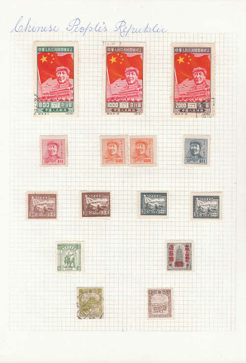 CHINA ALL PERIODS SELECTION ON 9 ALBUM PAGES AS PER SCANS.