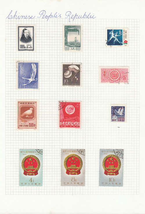 CHINA ALL PERIODS SELECTION ON 9 ALBUM PAGES AS PER SCANS.