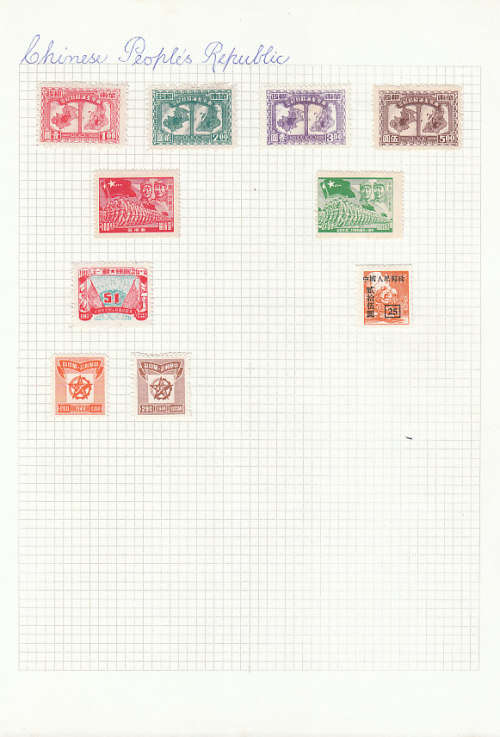 CHINA ALL PERIODS SELECTION ON 9 ALBUM PAGES AS PER SCANS.