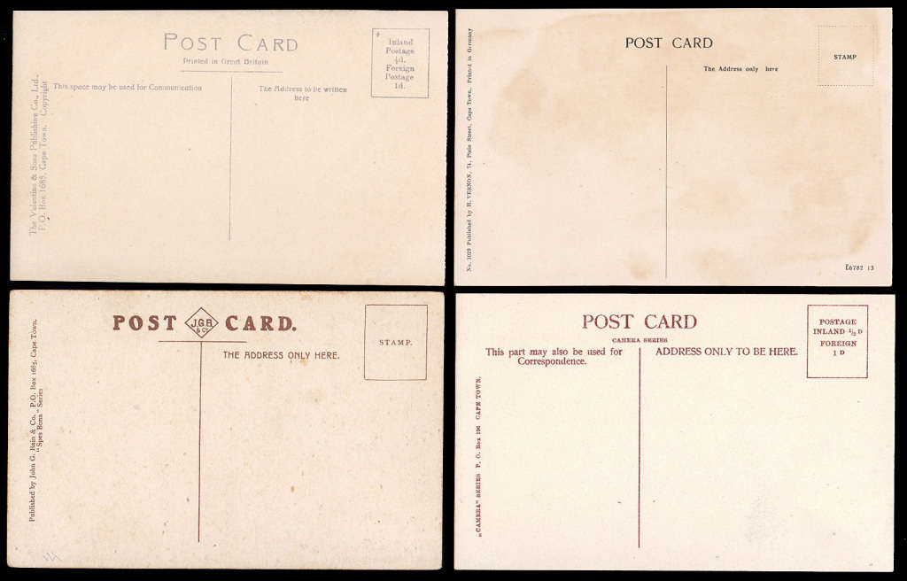 CAPE OF GOOD HOPE EARLY 1900`s CAMPS BAY RANGE 0F 8 POSTCARDS USED/UNUSED, MOSTLY FINE
