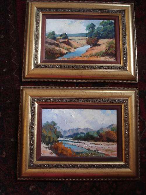 PAIR OF OIL PAINTINGS BY NATAL ARTIST JOHN SMITH