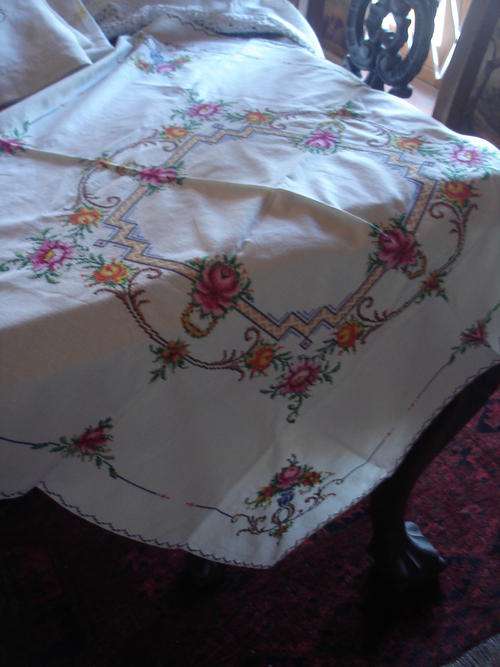 HAND EMBROIDERED TABLECLOTH