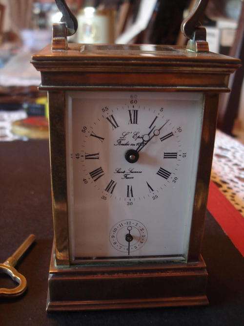 VINTAGE BRASS CARRIAGE CLOCK BY L'EPEE FRANCE