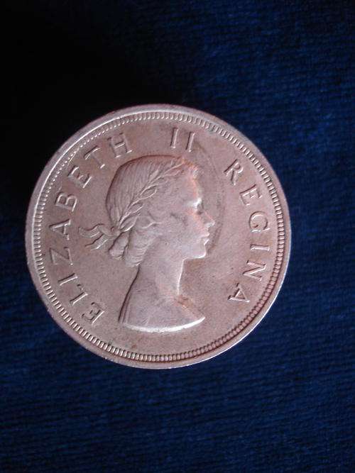 1957 SILVER CROWN COIN SOUTH AFRICA