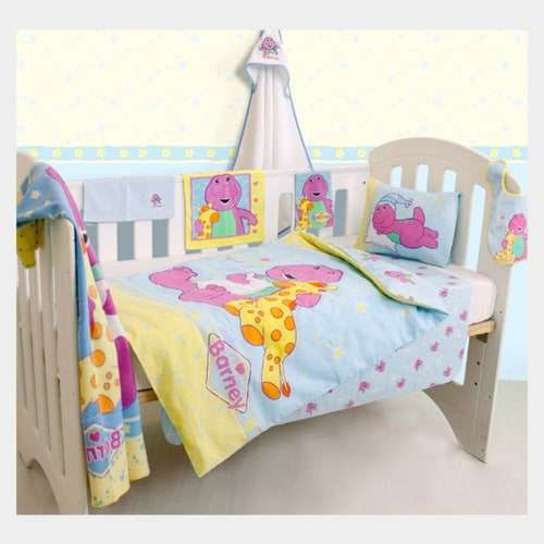 ** Original Licensed Product ** Barney Standard Cot Comforter Set