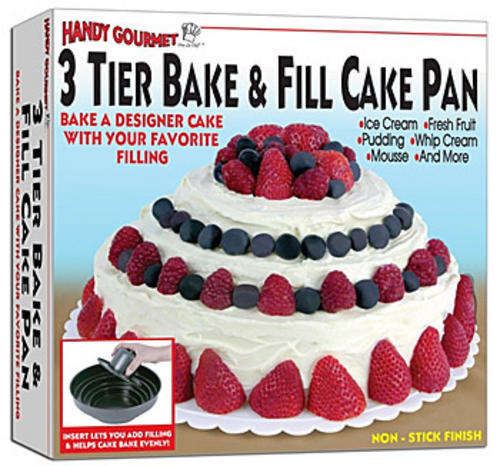 3 Tier Bake & Fill Pan, Bake a designer cake with your favorite filling!