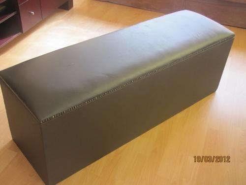Large Leatherette Storage Ottoman