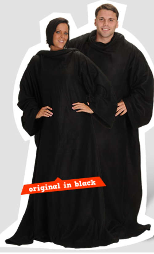 BLACK SNUGGIE The Blanket that has sleeves!