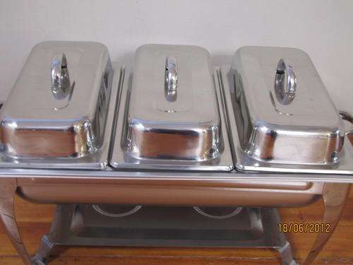 THREE LID 8lt Stainless Steel Chafing Dish