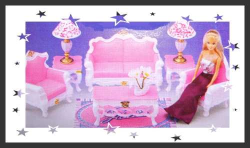 Doll house furniture - Deluxe Living Room