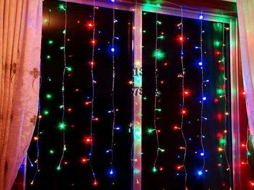 4M x 1.5M LED Fairy light Curtain, MULTICOLOUR