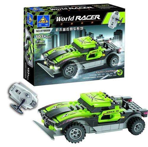 ***103 Pieces*** Radio Control World racer - High quality, 100% Lego Compatable