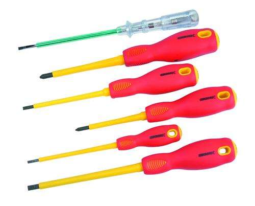 Finder Professional Electricians Screwdriver Set - Insulated - 6 Piece