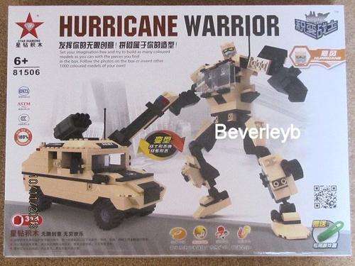 ***314 Pieces*** 2 in 1 Hurricane Warrior, High Quality 100% Lego Compatable