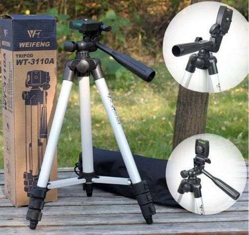 Tripod Aluminum With 3-Way Universal Digital Camera Tripod