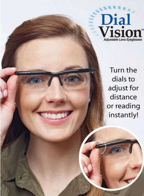 Adjustable Lens Dial Eye Glasses Vision Reader Glasses