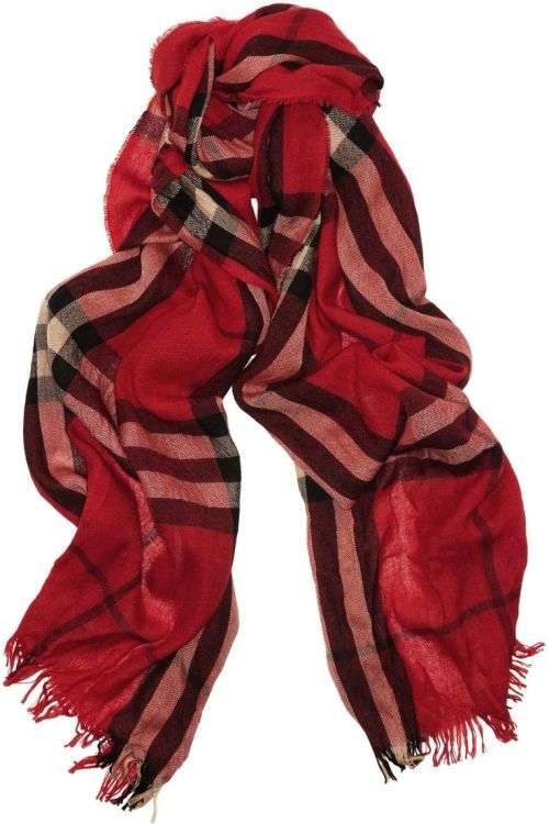 Red silk scarf