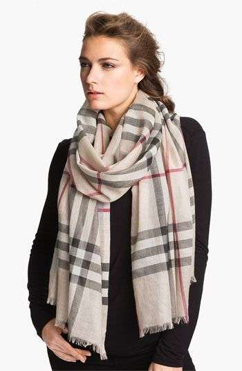 Light pink silk scarf