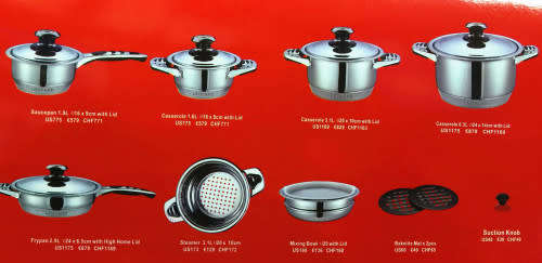 16 pce High Quality Stainless Steel pot set **SHE WILL LOVE THIS FOR X-MAS**