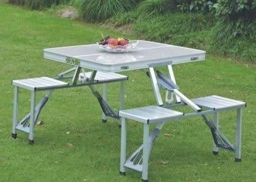 Aluminum picnic table outdoor folding table