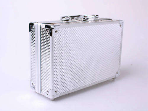 Makeup kit with silver case