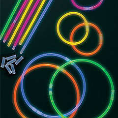 100  Glow Sticks, Bright Colours