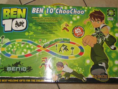 ***LARGE 45 Piece*** BEN 10 TRAIN SET