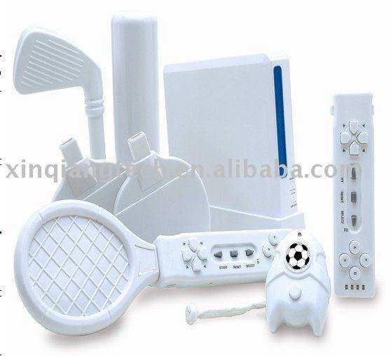 Interactive TV Game console with Tennis Racket, Golf club ect, and 84 Games