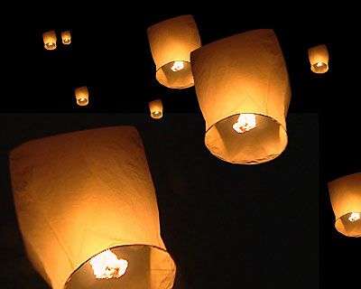 Sky Lanterns, great alternative to fireworks