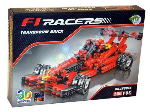 ****3D BUILDING BRICKS**** F1 Racer 206 pieces