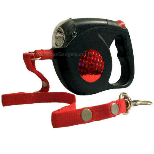 RETRACTABLE DOG LEASH & FLASHLIGHT
