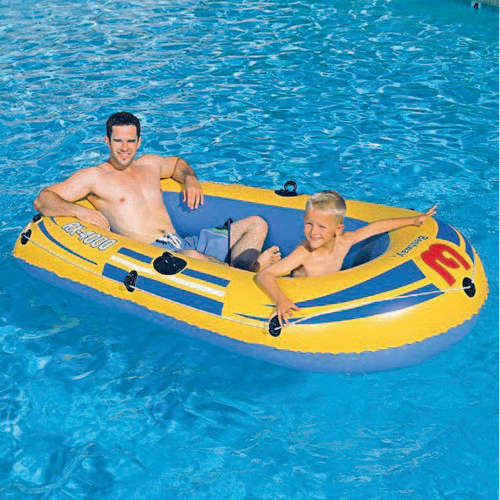 Plastic inflatable TWO-MAN BOAT