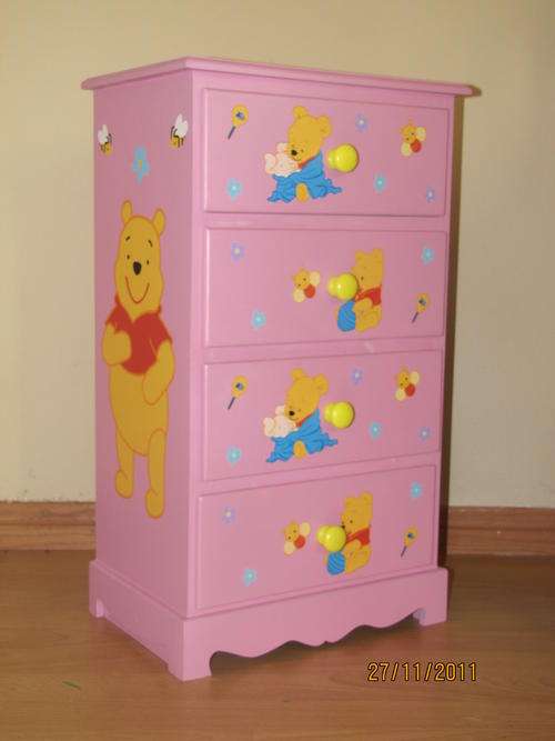 Winnie The Pooh Chest of Drawers ( available in pink or orange )