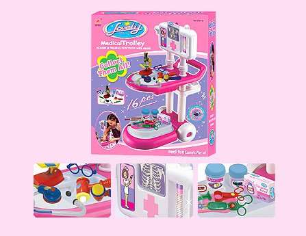 Freestanding DOCTORS PLAY SET WITH ACCESSORIES