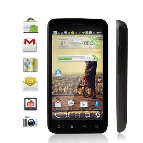 4.3 inch, 1GHZ Android 2.3 Dual sim 3G phone. GPS,WIFI, Capacitive screen, 2 cameras. HOT SELLING!