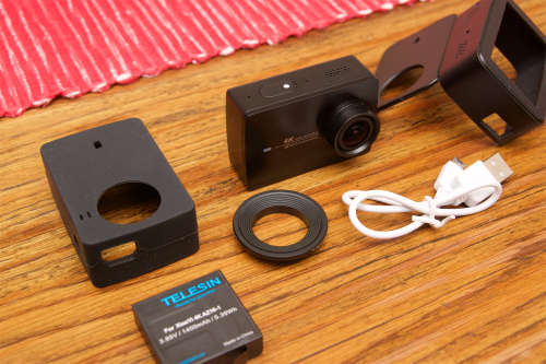 YI 4K ACTION CAMERA + EXTRAS